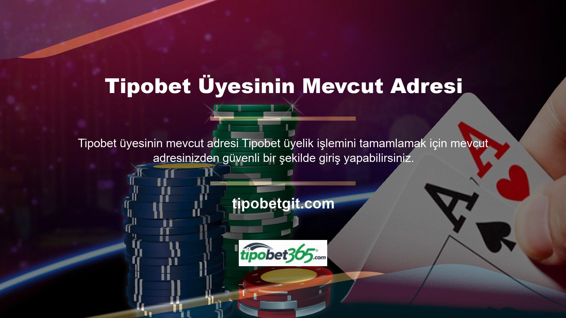 Tipobet, çok sayıda güvenli oyun seçeneği sunan, bugünlerde Türkiye pazarındaki en ilginç web sitelerinden birini destekliyor ve ona uyum sağlıyor